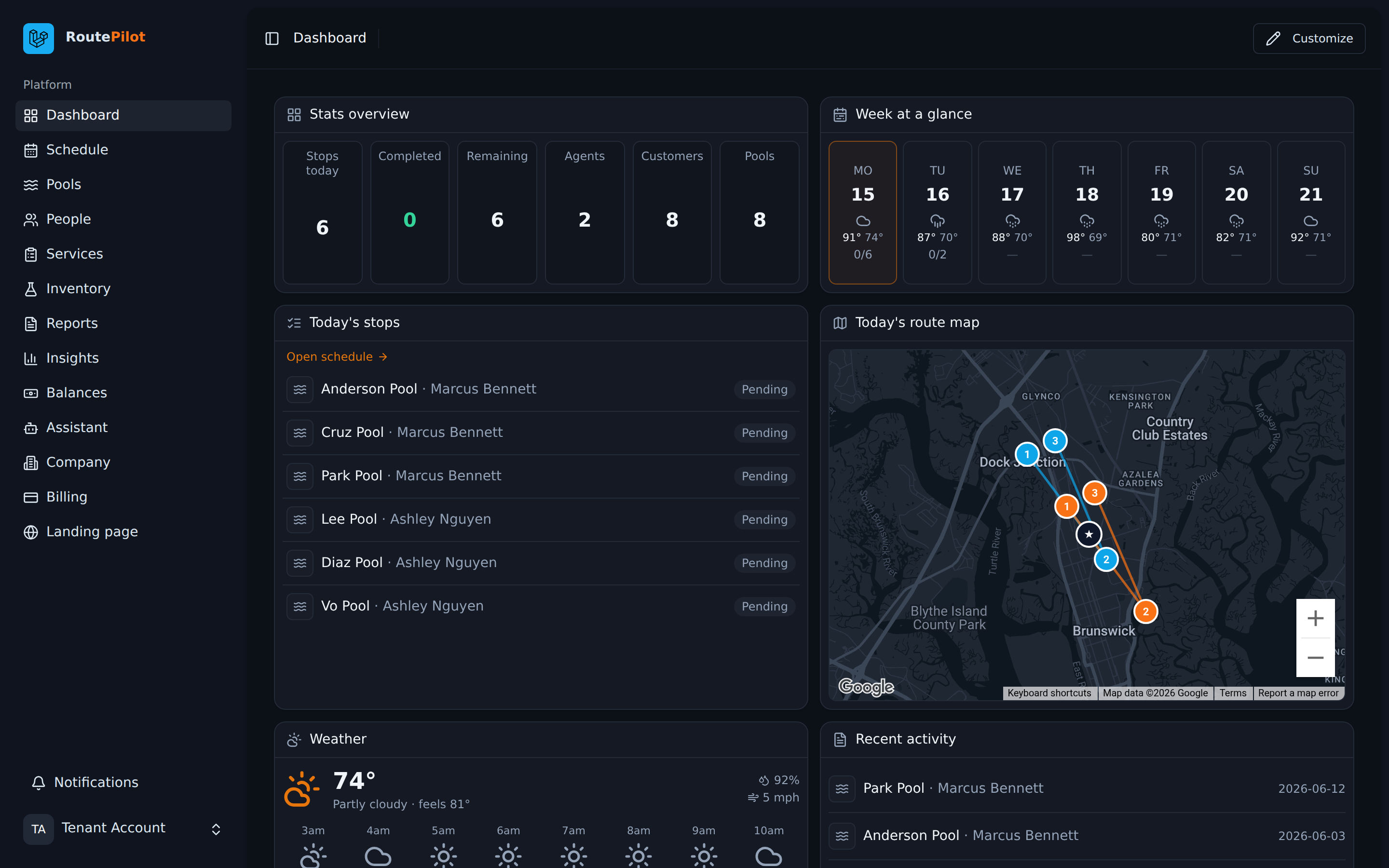 RoutePilot app