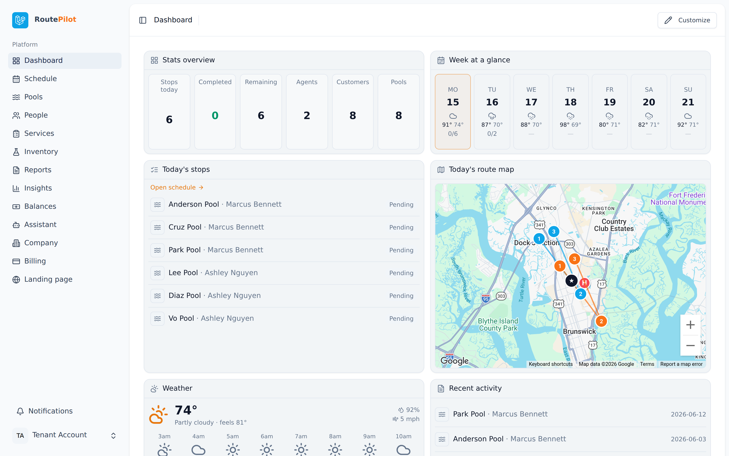 RoutePilot app